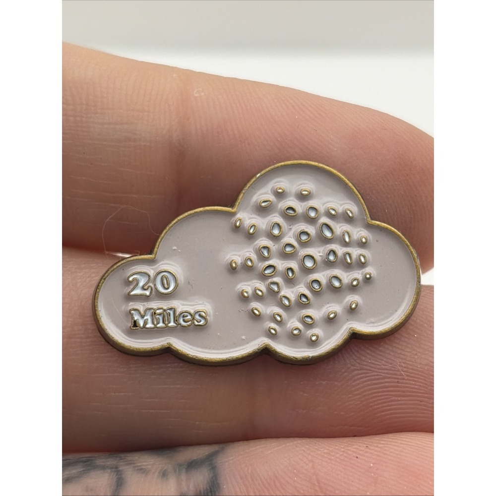 2022 My Little Pony Virtual Running Club 20 Miles Award Cloud Lapel Hat Pin
